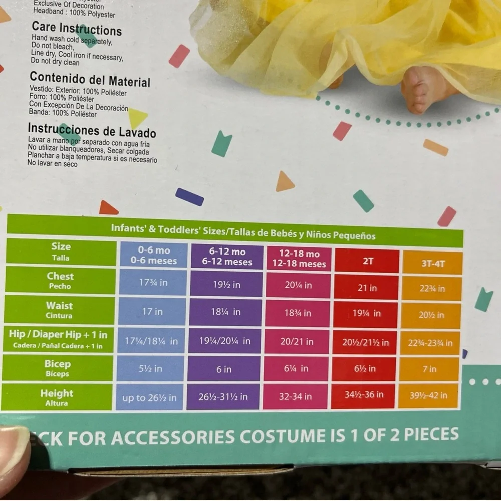 Snow White Costume Girls 12-18 Months Tutu Poof Sleeve Pendant Disney Baby New
